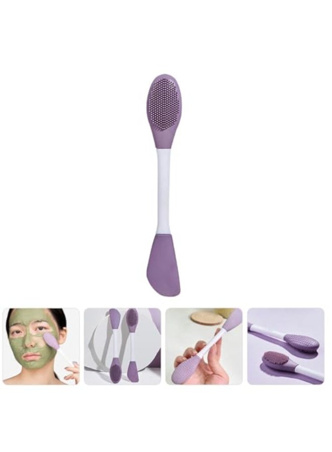 فرشاة وجه سيليكون من تول هاوس، أداة تقشير لطيفة لتنظيف عميق، إزالة المكياج، وتدليك البشرة. شعيرات ناعمة، مقاومة للماء، وقابلة لإعادة الاستخدام (باللون الأرجواني). - Image 3