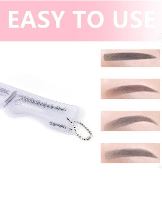 Generic 12 Pieces Reusable Eyebrows Shape Stencil Eyebrow Measure Balance Extension Ruler  - Image 3
