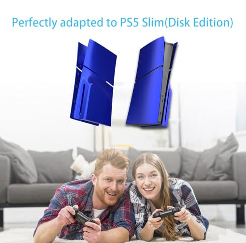 PEYANZ Faceplate Cover Compatible with PlayStation 5 Slim Disc Edition Protective ABS Shell ScratchResistant Matte Surface Includes 2 Silicone Covers - Image 3