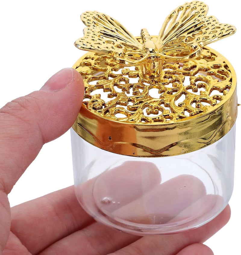 IDEANATEGRATE European Style Wedding Candy Boxes, 12pcs round Butterfly Favor Boxes, Plastic Candy Storage Containers for Wedding Party Favors and Chocolate Treats - Image 4