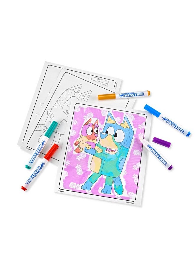 كرايولا مجموعة تلوين Crayola Bluey Color Wonder، 18 صفحة تلوين Bluey، تلوين بدون فوضى للأطفال الصغار، ألعاب Bluey، هدايا الأعياد للأطفال، هدايا للجوارب - Image 3