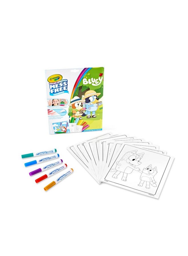 كرايولا مجموعة تلوين Crayola Bluey Color Wonder، 18 صفحة تلوين Bluey، تلوين بدون فوضى للأطفال الصغار، ألعاب Bluey، هدايا الأعياد للأطفال، هدايا للجوارب - Image 5