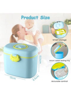 Snowie Soft 350G Baby Formula Dispenser With Scoop And Leveller Foodgrade Pp Double Layer Antileak Milk Powder Dispenser Container Baby Snack Storage Container For Outdoor Travel Home Bpa Free  - Image 3