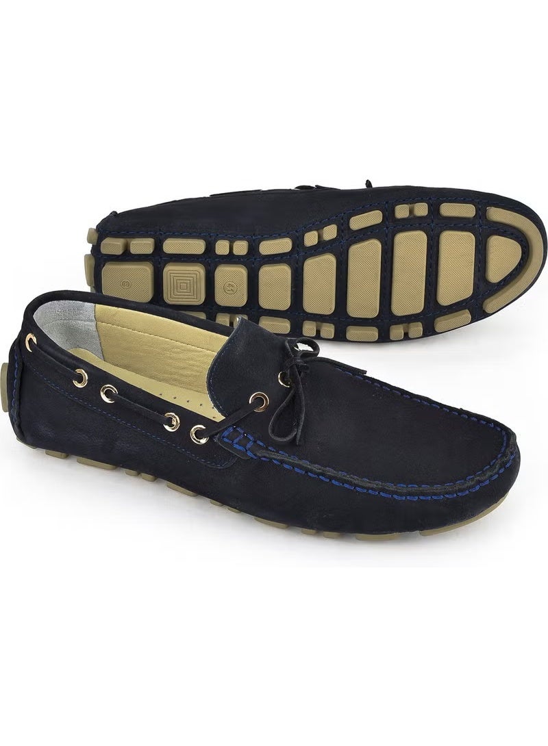 Ziya , Men's Genuine Leather Loafer 131986 N3021 2 Navy Blue - Image 4