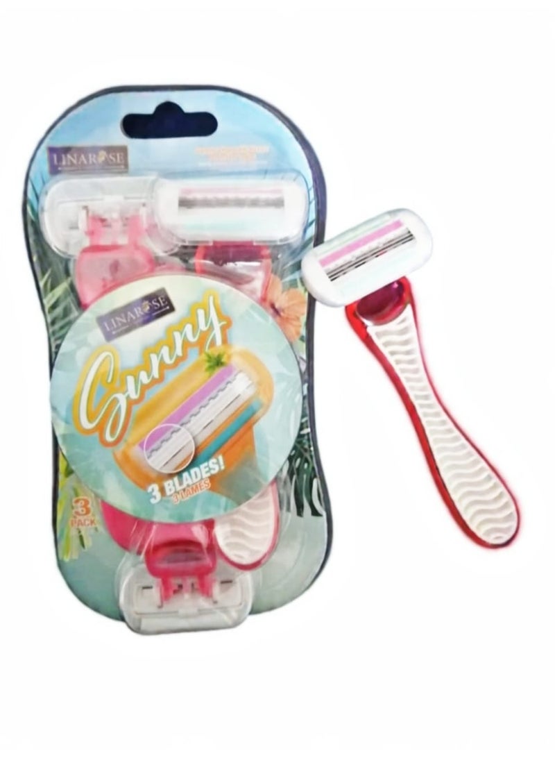 Sunny Superior Quality Razors with Smooth Slide 3 Blades Perfect For Ladies. - Image 1