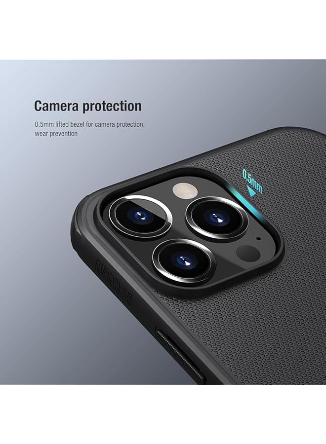 Nillkin Super Frosted Shield Pro Series Cover Case Designed For Iphone 13 Pro Without Logo Cutout Black - Image 3