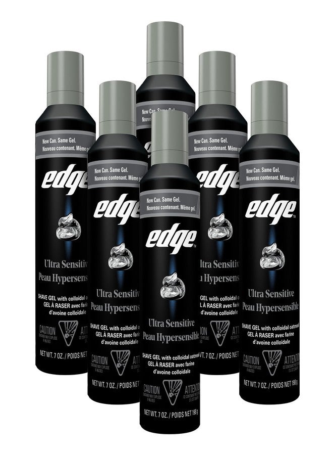 Edge Shaving Gel for Men, Ultra Sensitive with Colloidal Oatmeal, (6 Pack) - Shave Gel For Men That Moisturizes, Protects and Soothes To Help Reduce Skin Irritation - Image 1
