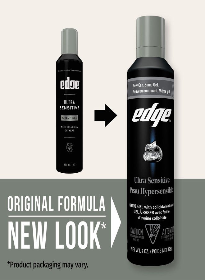 Edge Shaving Gel for Men, Ultra Sensitive with Colloidal Oatmeal, (6 Pack) - Shave Gel For Men That Moisturizes, Protects and Soothes To Help Reduce Skin Irritation - Image 2