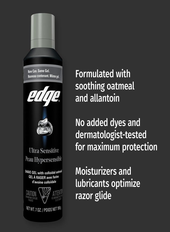 Edge Shaving Gel for Men, Ultra Sensitive with Colloidal Oatmeal, (6 Pack) - Shave Gel For Men That Moisturizes, Protects and Soothes To Help Reduce Skin Irritation - Image 3