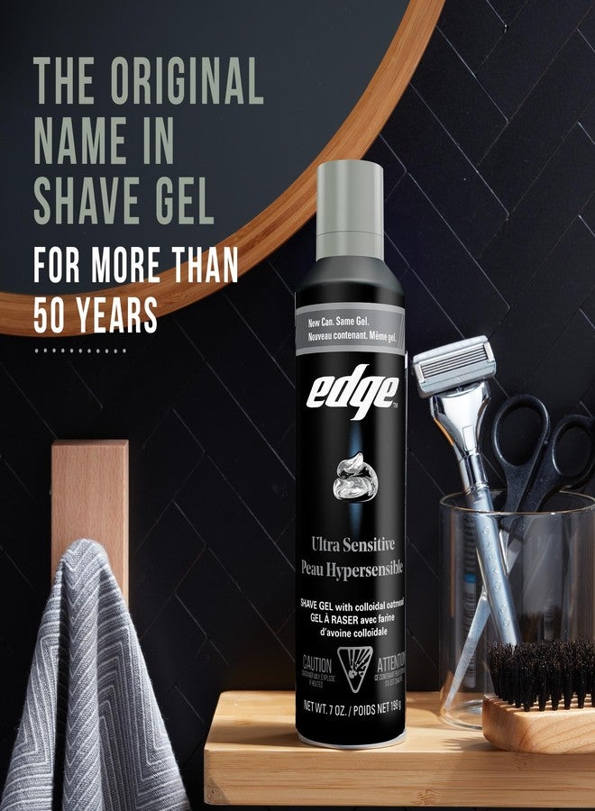 Edge Shaving Gel for Men, Ultra Sensitive with Colloidal Oatmeal, (6 Pack) - Shave Gel For Men That Moisturizes, Protects and Soothes To Help Reduce Skin Irritation - Image 5