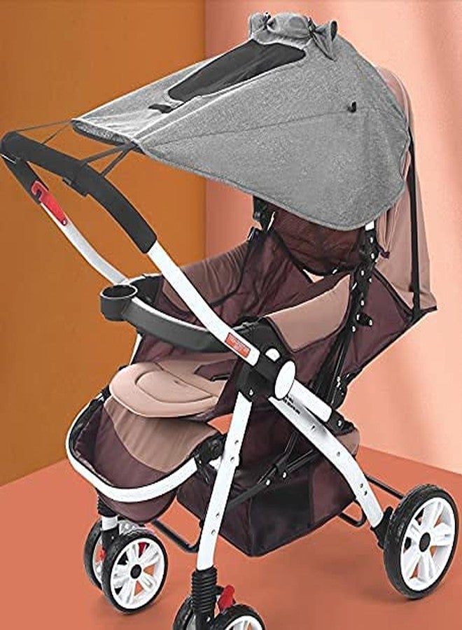 Iywish Baby Stroller Sun Protection Stroller Sun Shade Waterproof Sun Covers Universal Baby Pushchair Sunshade Pram Buggy Infant Stroller Sunshade Sun Sail UV 50+ Sun Rain Shade Canopy Cover Viewing Window - Image 1