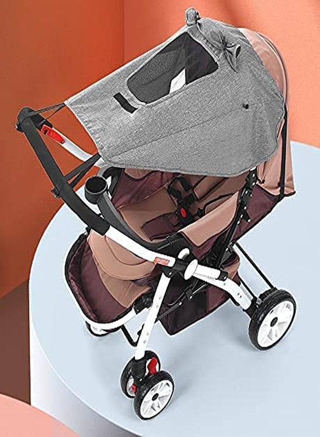 Iywish Baby Stroller Sun Protection Stroller Sun Shade Waterproof Sun Covers Universal Baby Pushchair Sunshade Pram Buggy Infant Stroller Sunshade Sun Sail UV 50+ Sun Rain Shade Canopy Cover Viewing Window - Image 2