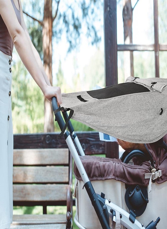 Iywish Baby Stroller Sun Protection Stroller Sun Shade Waterproof Sun Covers Universal Baby Pushchair Sunshade Pram Buggy Infant Stroller Sunshade Sun Sail UV 50+ Sun Rain Shade Canopy Cover Viewing Window - Image 3