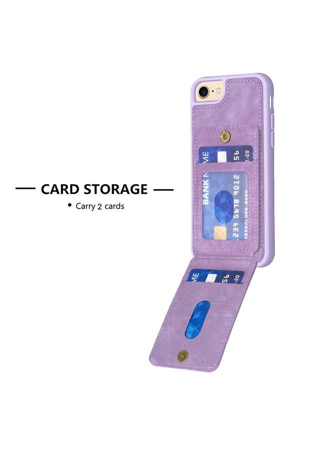 S-TOP Case For iPhone SE 2022 / 2020 / 8 / 7 / 6 BF28 Frosted Card Bag Phone Case with Holder - Image 4