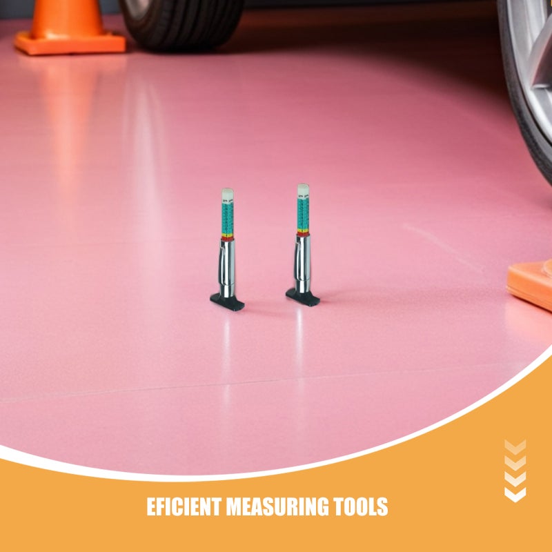 12pcs Tire Tread Depth Gauge - Color-Coded Measurement Tool for Accurate Treads Wear - 0-25mm and 1-32 Inch Scale - Essential for Tire Replacement Decisions - Image 3