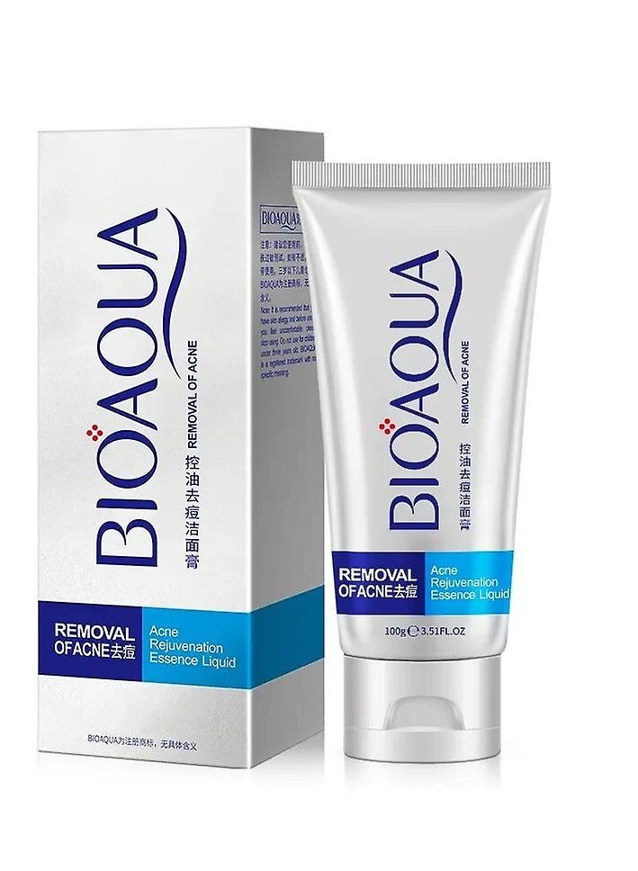 BIOAQUA Bioaqua Acne Treatment Facial Cleanser Black Head Remove Oil-control Deep Cleansing 100gm - Image 1
