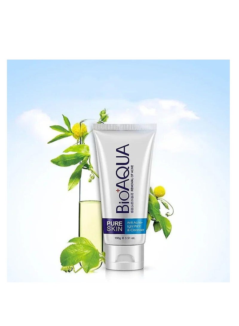 BIOAQUA Bioaqua Acne Treatment Facial Cleanser Black Head Remove Oil-control Deep Cleansing 100gm - Image 2