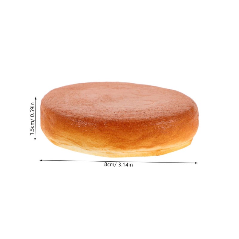 5pcs Realistic Hamburger Bread Slice Model Simulated Food Display Props For Kitchen Decor Photography Cake Ornament - Image 3