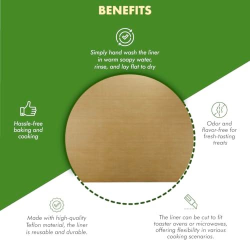 Regency Wraps Reusable Cookie Sheets, Baking Oven Liner, Teflon-like Coated Sheet for Non-Stick Cooking and Baking, Baking Supplies, Natural, 17" x 13" (Pack of 1) - Image 2