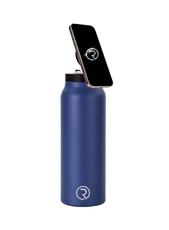 Sports Origin 32Oz (1000ml) Stainless Steel Hydration Bottle | BPA-Free, Magsafe bottle Compatible with Free Magnetic Booster Ring, Keeps Drinks Hot 12Hrs & Cold 24Hrs – Navy Blue  - Image 3
