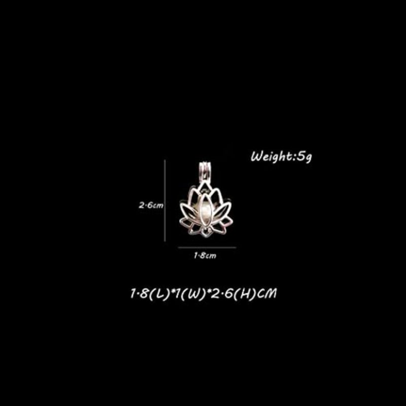 MilkyWay Wish Pearl Necklace Kit, DIY Necklace Making Kit, lotus Necklace Cage Locket Cultured Pearl in Oyster Set, 16.9", Surprise Gift For Wife, Girlfriend, Mother - Image 3