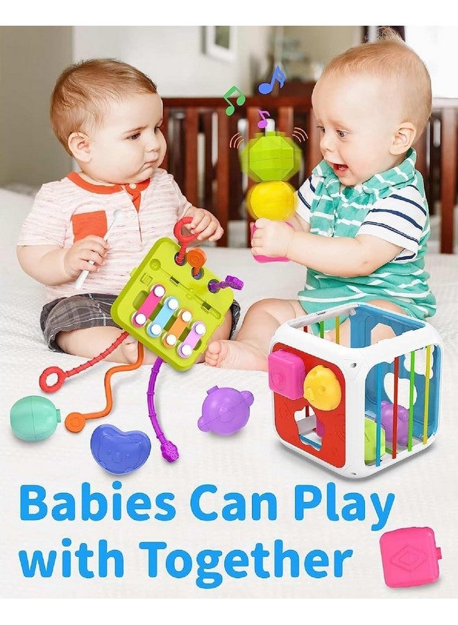 Invite Enterprise 7 In 1 Montessori Sensory Toys For Baby 6 9 12 18 Months Newborn Girl Boy Educational Gift Motor Skills Activity Cube Games For Children 1 2 Years Birthday Gift, Beige - Image 4