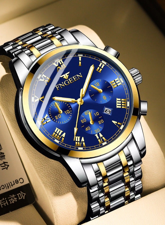 BINBONG 4006 Men Watches Top Brand Luxury Waterproof Date Clock Male Steel Strap Casual Quartz Watch Sports Wrist Watch Men
