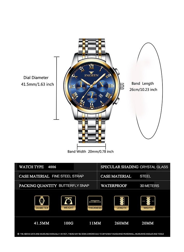 BINBONG 4006 Men Watches Top Brand Luxury Waterproof Date Clock Male Steel Strap Casual Quartz Watch Sports Wrist Watch Men