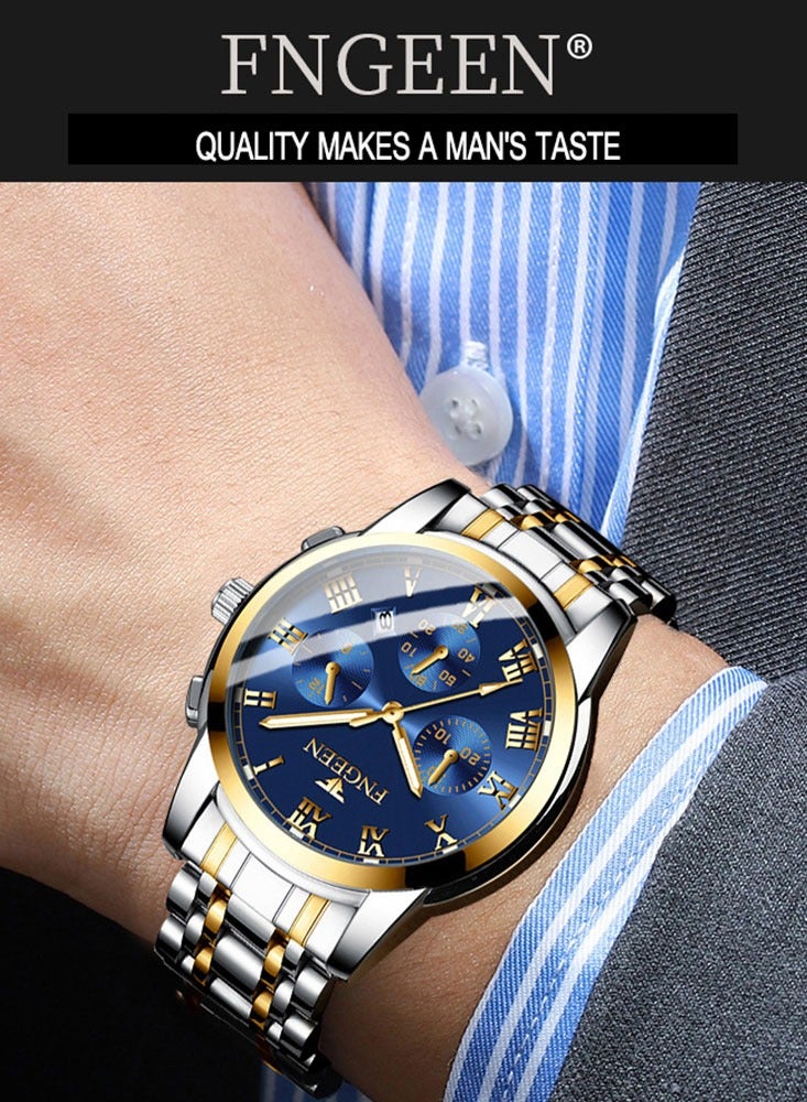 BINBONG 4006 Men Watches Top Brand Luxury Waterproof Date Clock Male Steel Strap Casual Quartz Watch Sports Wrist Watch Men