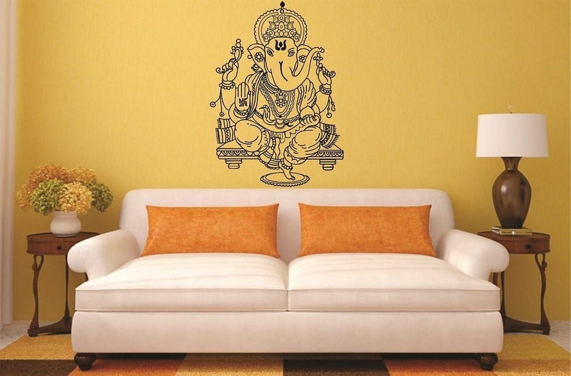 Asmi Collections Black Ganesha Wall Sticker - Image 2