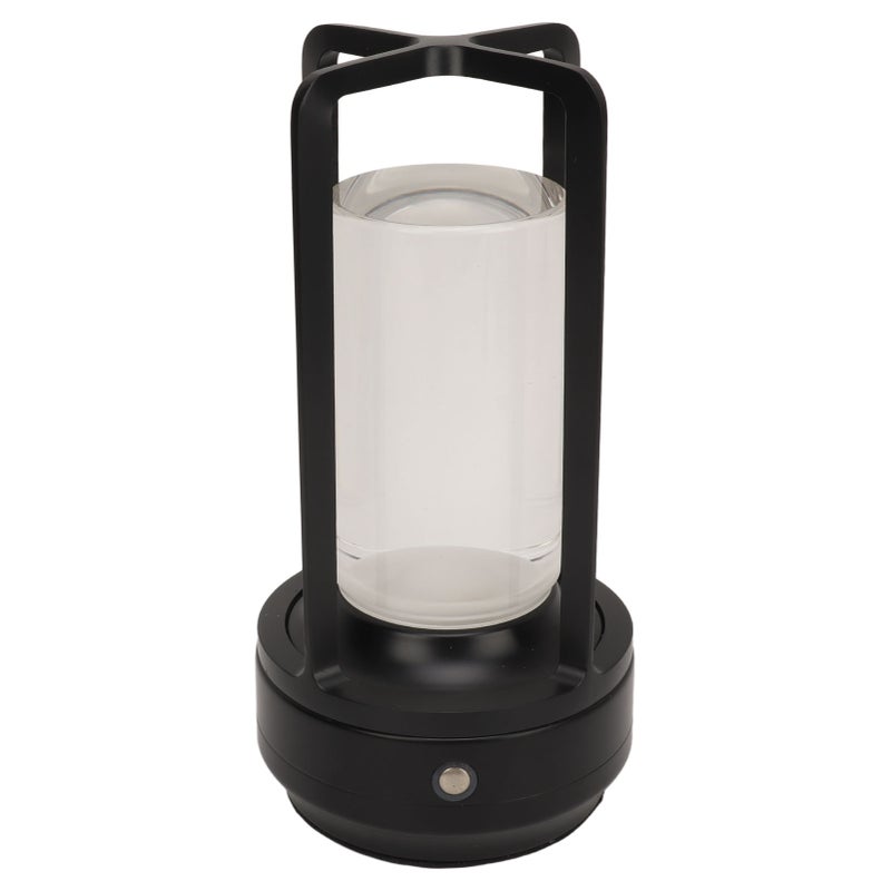 Cordless Table Lamp: Black 2000mAh USB Rechargeable - No Glare Crystal Shade Touch Control Desk Lamp for Indoor Bedside Study Outdoor Camping - Image 3