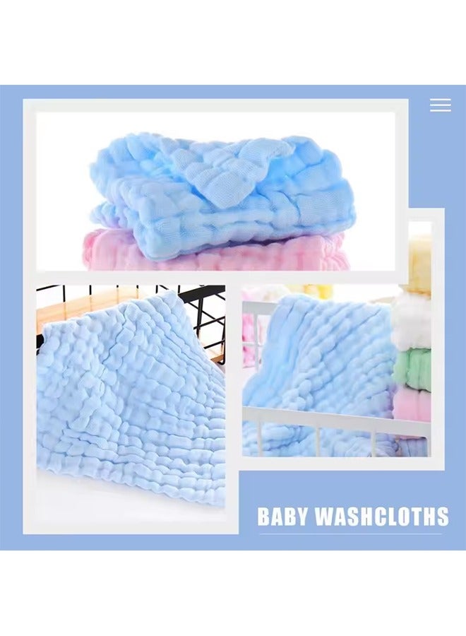 Pure Towels Baby Muslin Washcloths Saliva Handkerchiefs Drool Burp Cloths Child Face Wipes Baby Care 5pcs/set  - Image 4