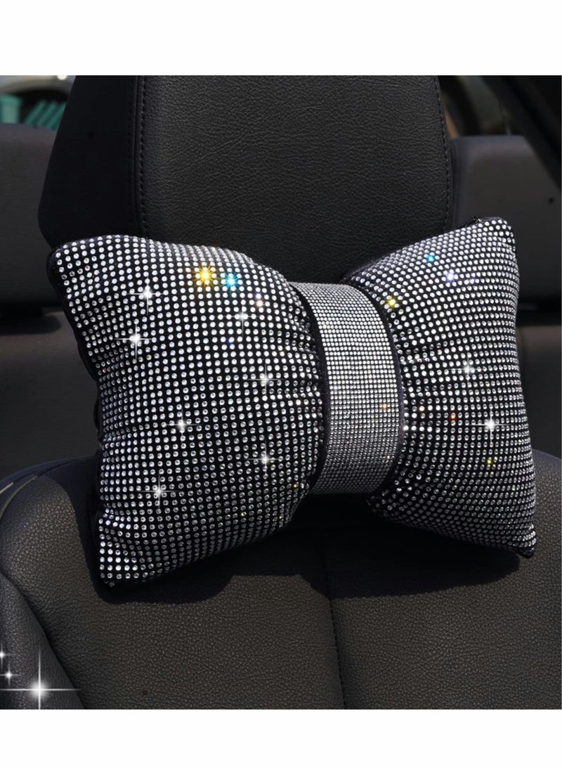 KASTWAVE Car Bling Pillow, Rhinestones Bowknot Bling Headrest Pillow - Image 5