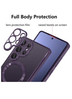 Case Magnetic Clear Slim Case for Women Men Full Camera Protector Anti-Yellowing Shockproof Compatible with MagSafe Cover Designed for Samsung Galaxy S25 Ultra Purple - pzsku/ZAAF13058C619E581AF89Z/45/_/1740068390/2ebe2ea3-ee67-4f39-9004-b1ad317ad1f7