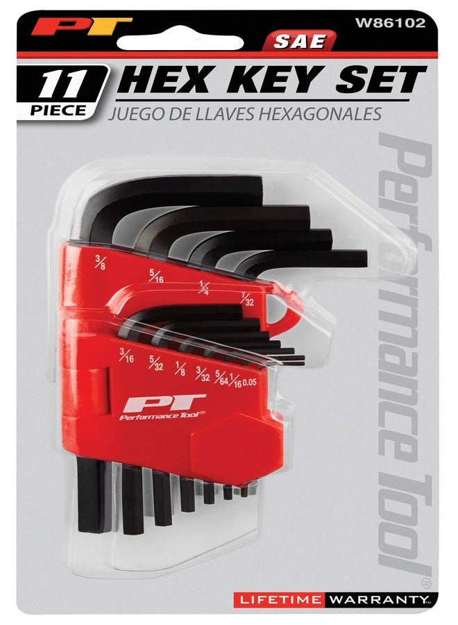 بيرفورمانس تول مجموعة مفاتيح سداسية قابلة للطي من Performance Tool W86102، مكونة من 11 قطعة، بلمسة نهائية من أكسيد أسود ومنظم - Image 3