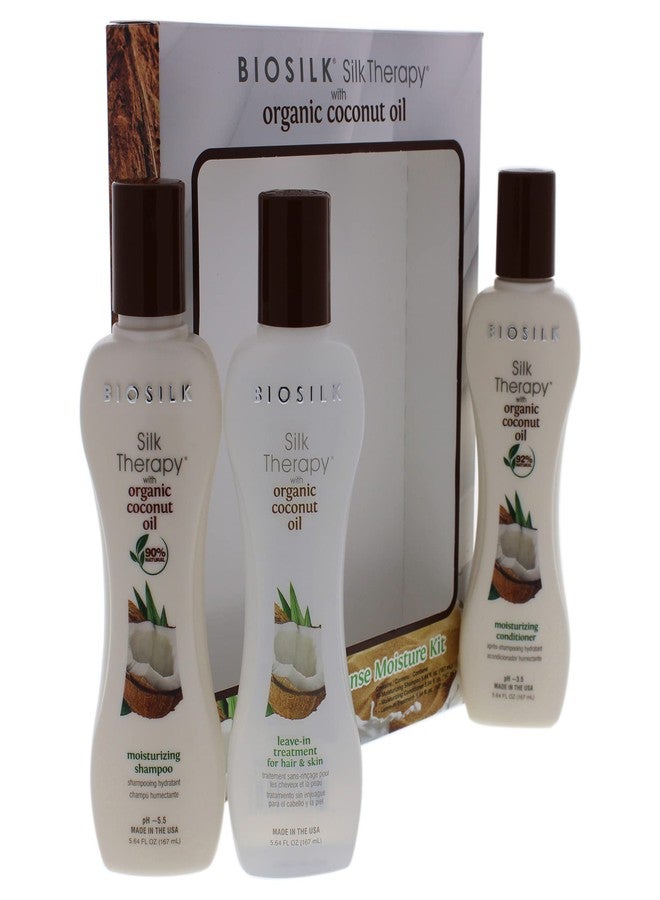 BioSilk Silk Therapy with Natural Coconut Oil Intense Moisture Kit (Pack of 3) - Image 3