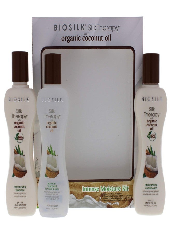 BioSilk Silk Therapy with Natural Coconut Oil Intense Moisture Kit (Pack of 3) - Image 1