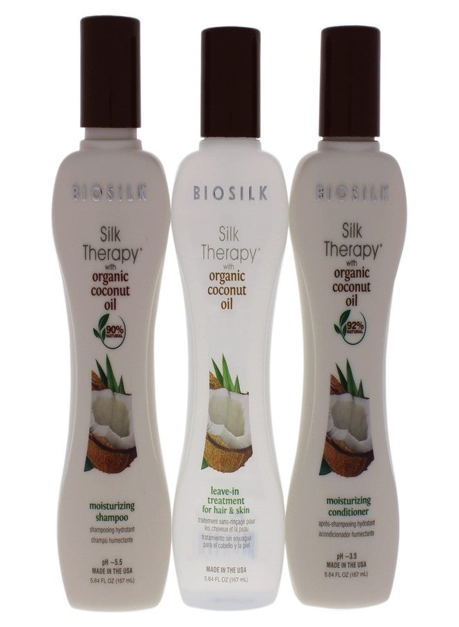 BioSilk Silk Therapy with Natural Coconut Oil Intense Moisture Kit (Pack of 3) - Image 2