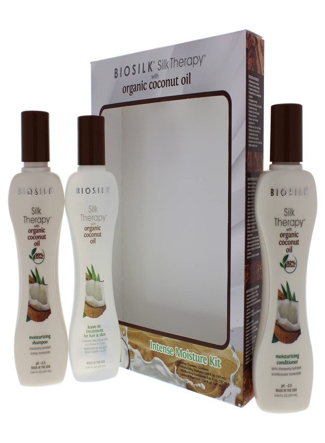 BioSilk Silk Therapy with Natural Coconut Oil Intense Moisture Kit (Pack of 3) - Image 4