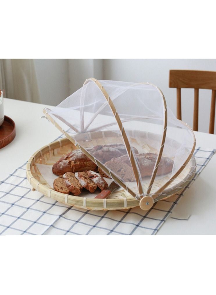 DubaiGallery 1pc Bamboo Food Shop Basket Steamed Bun Box Insect Proof Bamboo Farm Products  - Image 1