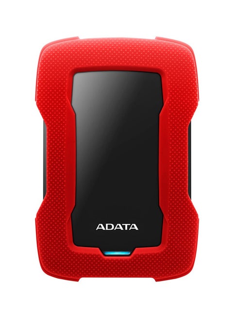 ADATA HD330 4TB USB 3.0، قرص صلب خارجي يمتص الصدمات بسرعات عالية، حاد جداً وقابل للحمل ومقاوم للماء، (4TB أحمر)