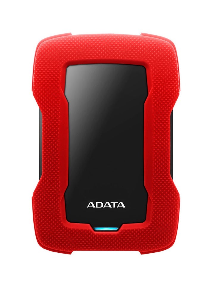 ADATA ADATA HD330 4TB USB 3.0، قرص صلب خارجي يمتص الصدمات بسرعات عالية، حاد جداً وقابل للحمل ومقاوم للماء، (4TB أحمر)  - Image 1