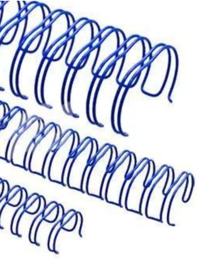 Terabyte RING BINDING WIRE 3:1 6.4mm (1/4")  34 LOOPS (BLUE)  - Image 1