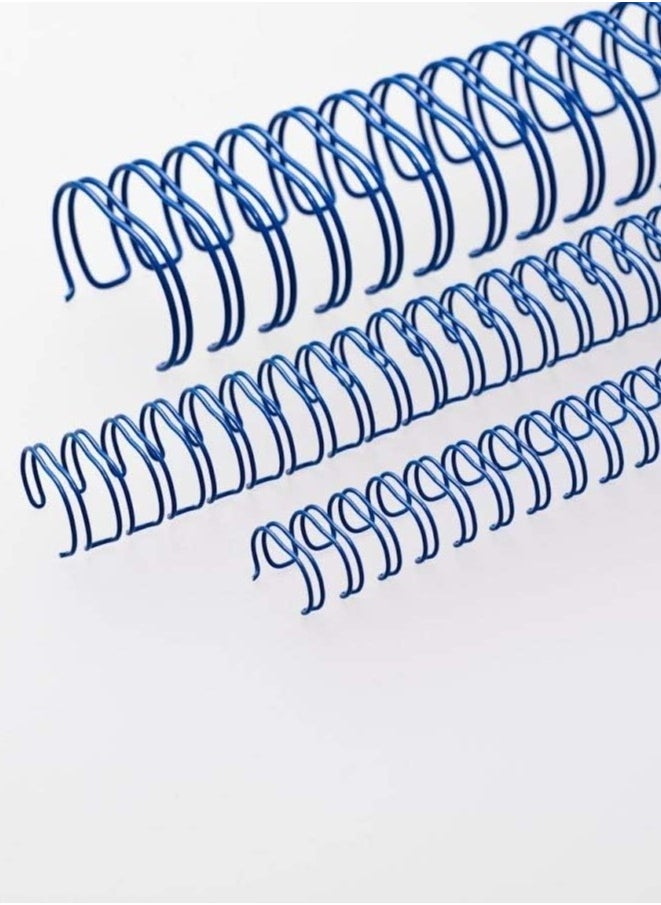 Terabyte RING BINDING WIRE 3:1 6.4mm (1/4")  34 LOOPS (BLUE)  - Image 2