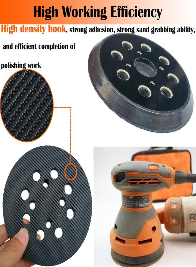 Tockrop 2 Pack 5 Inch 8 Hole Hook and Loop Sander Pad for Ridgid R2600, R2601 5" Random Orbit Sanders - Replacement Backing Sanding Pad for Pad Part Number 300527002 - Image 5