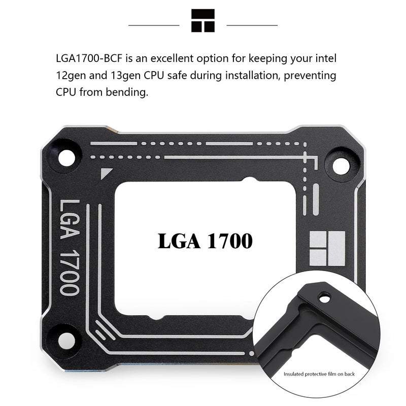 Thermalright Intel 12th/13th Generation LGA1700 Anti-Bending Buckle, Curved Pressure Plate,CPU Stress Bending Correction Fixer, Fully Fitted and Fixed Without Trace Installation (Black) - Image 3