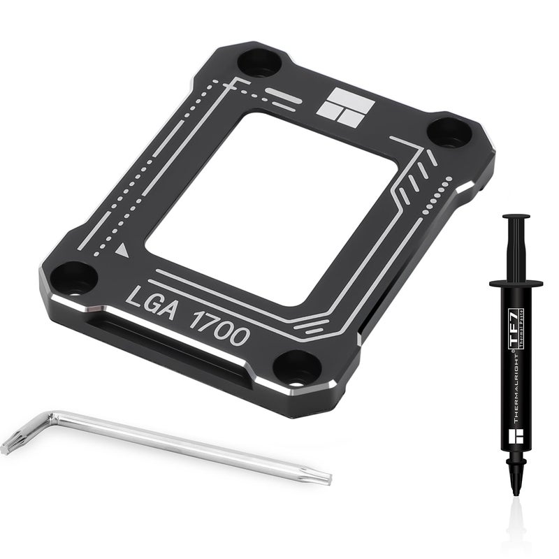 Thermalright Intel 12th/13th Generation LGA1700 Anti-Bending Buckle, Curved Pressure Plate,CPU Stress Bending Correction Fixer, Fully Fitted and Fixed Without Trace Installation (Black) - Image 1