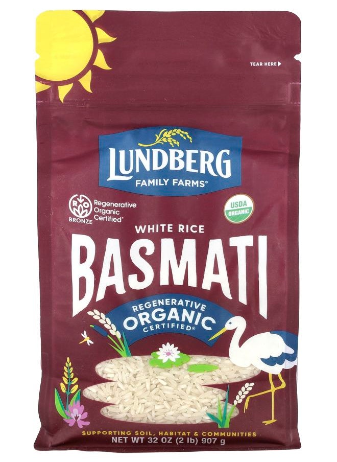 Lundberg Organic California White Basmati Gourmet Rice 32 oz (907 g) 