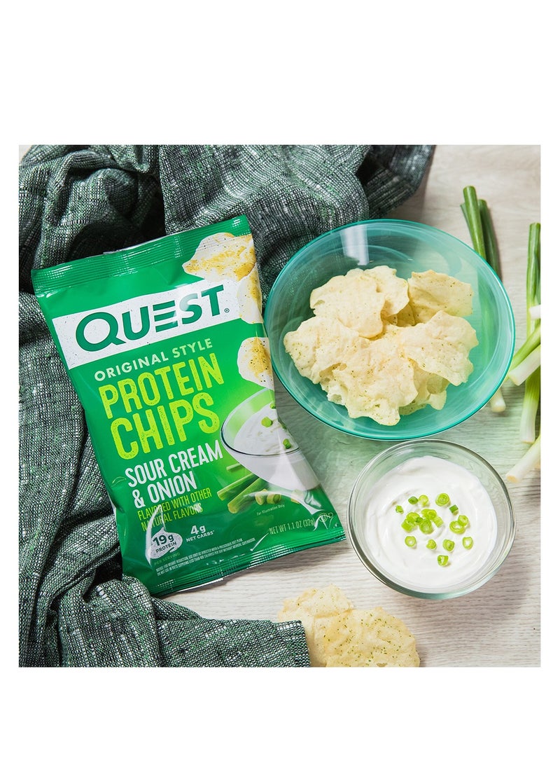 شيبس بروتين بنكهة الكريمة الحامضة والبصل 32جم (140 kcal) - Image 3