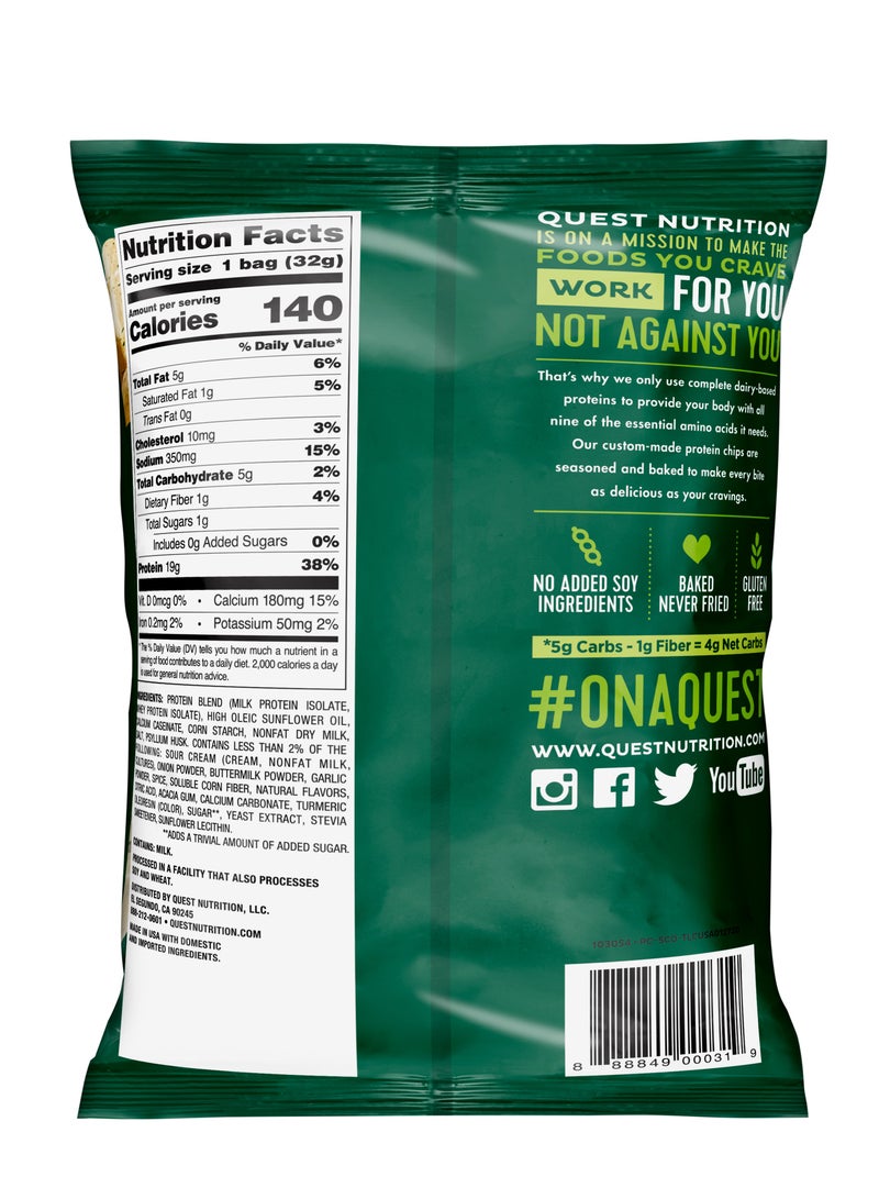شيبس بروتين بنكهة الكريمة الحامضة والبصل 32جم (140 kcal) - Image 2